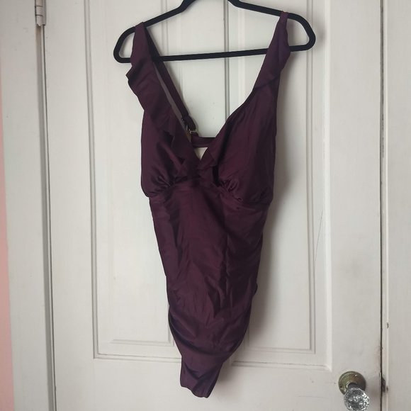 Kona Sol Other - Plum Ruffle Swimsuit Kona Sol 20W